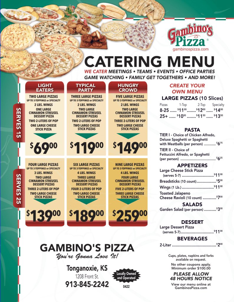 Tonganoxie, KS Gambino's Pizza